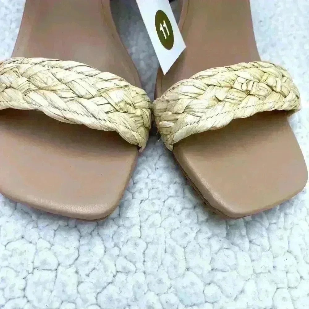 NWT A New Day Ratan Square Toe Open Back Block Heel Mule‎ Heel Size 11